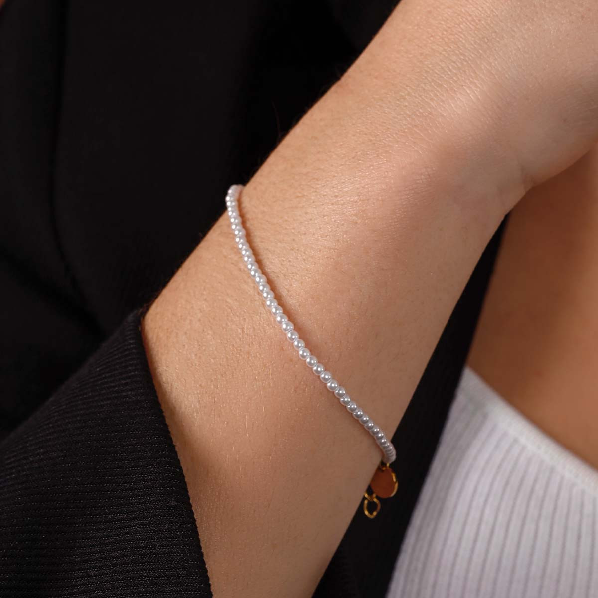 Bracelet Rosefield "Mini Pearl Bracelet Gold" - JBMPG-J601