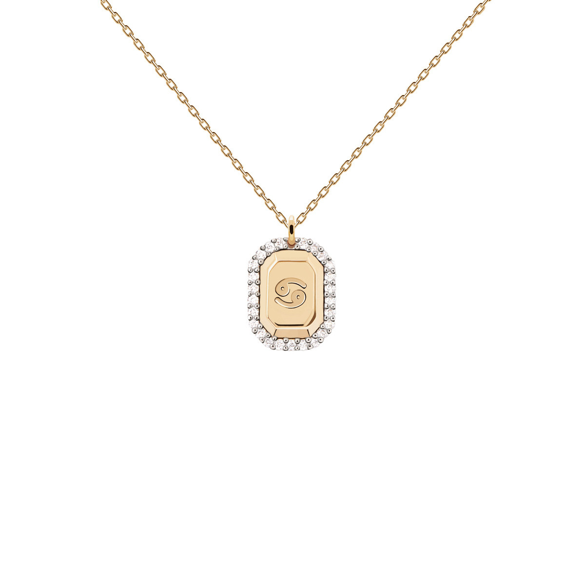 PDPAOLA Collier zodiaque en argent doré- Cancer - CO01-571-U PDPAOLA Collier zodiaque en argent plaqué or - Cancer - CO01-571-U