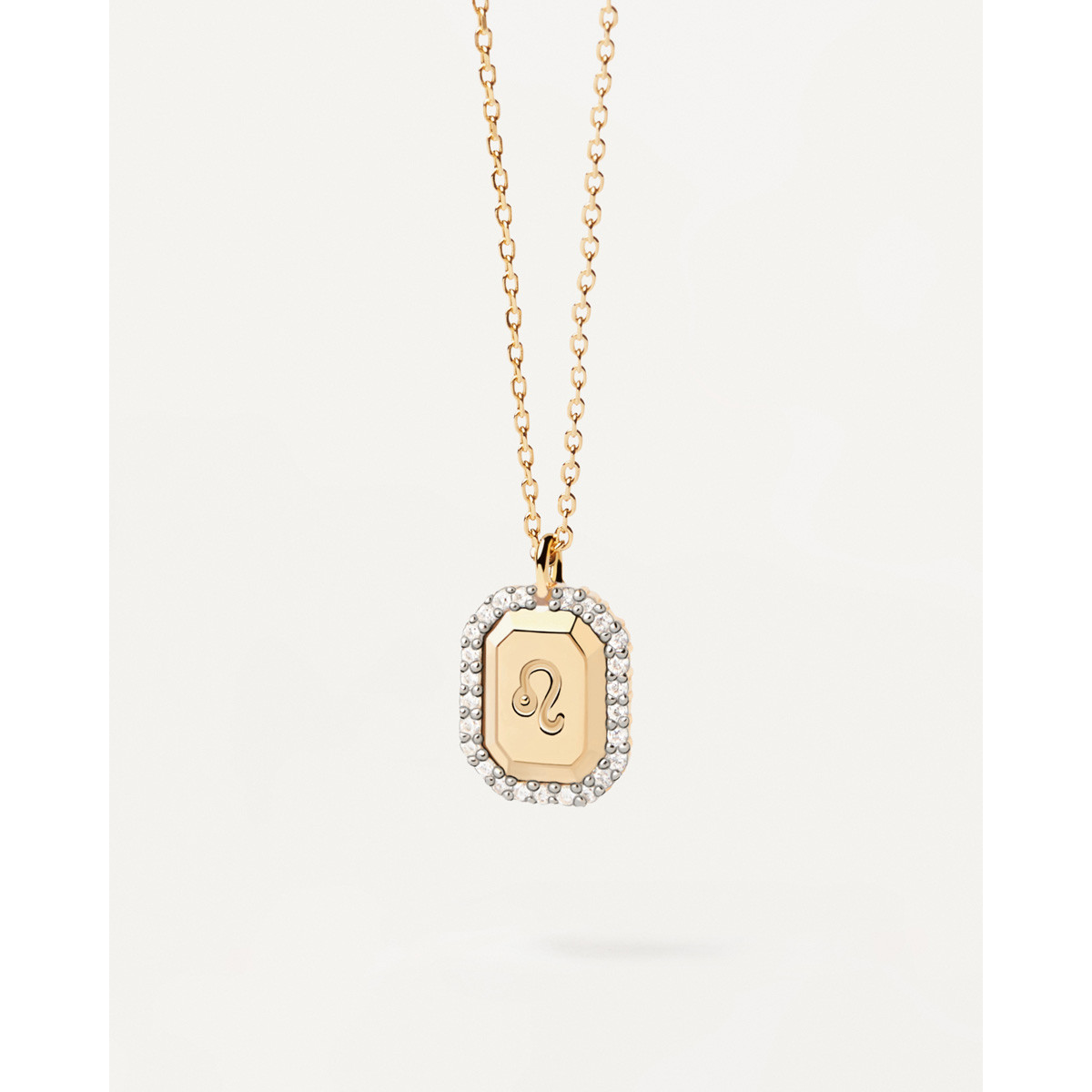 PDPAOLA Collier zodiaque en argent plaqué or - Lion - CO01-572-U