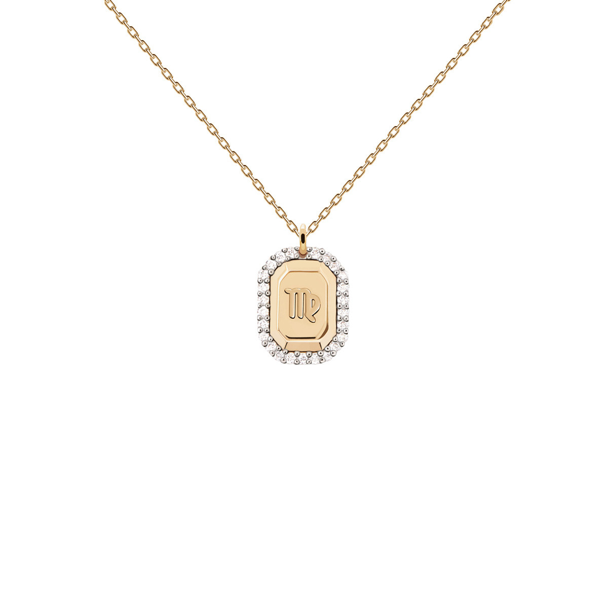 PDPAOLA Collier zodiaque en argent doré- Vierge - CO01-573-U PDPAOLA Collier zodiaque en argent plaqué or - Vierge - CO01-573-U