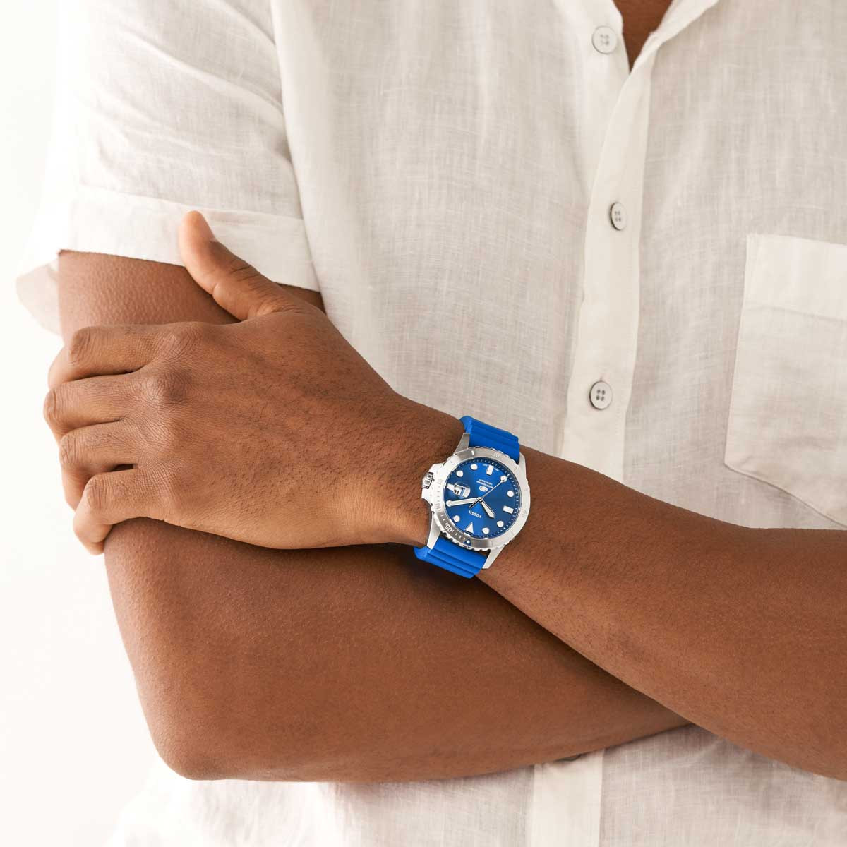 Montre Fossil Blue homme quartz en silicone - FS5998