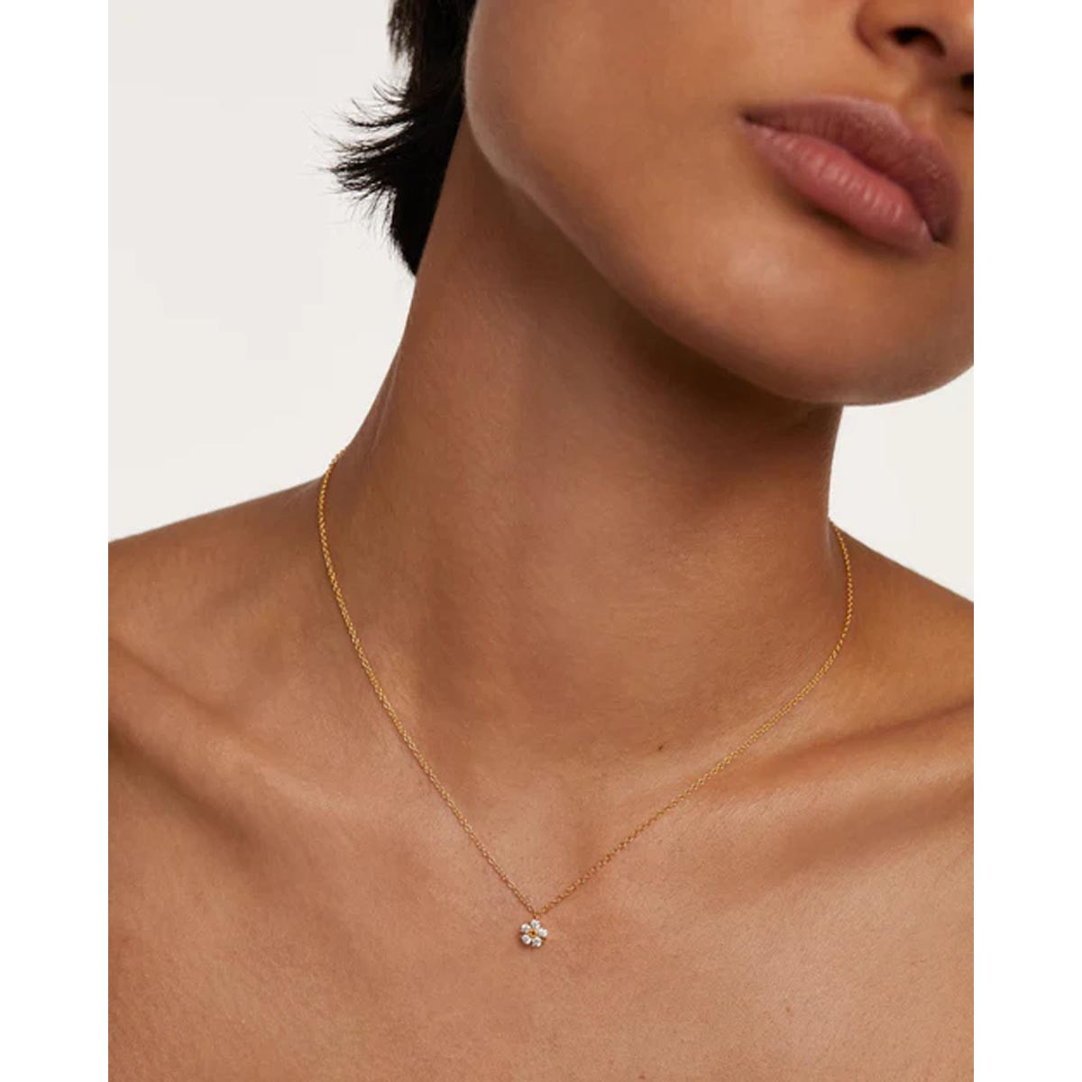 PDPAOLA Collier en argent doré- Daisy - CO01-498-U PDPAOLA Collier en argent plaqué or - Daisy - CO01-498-U