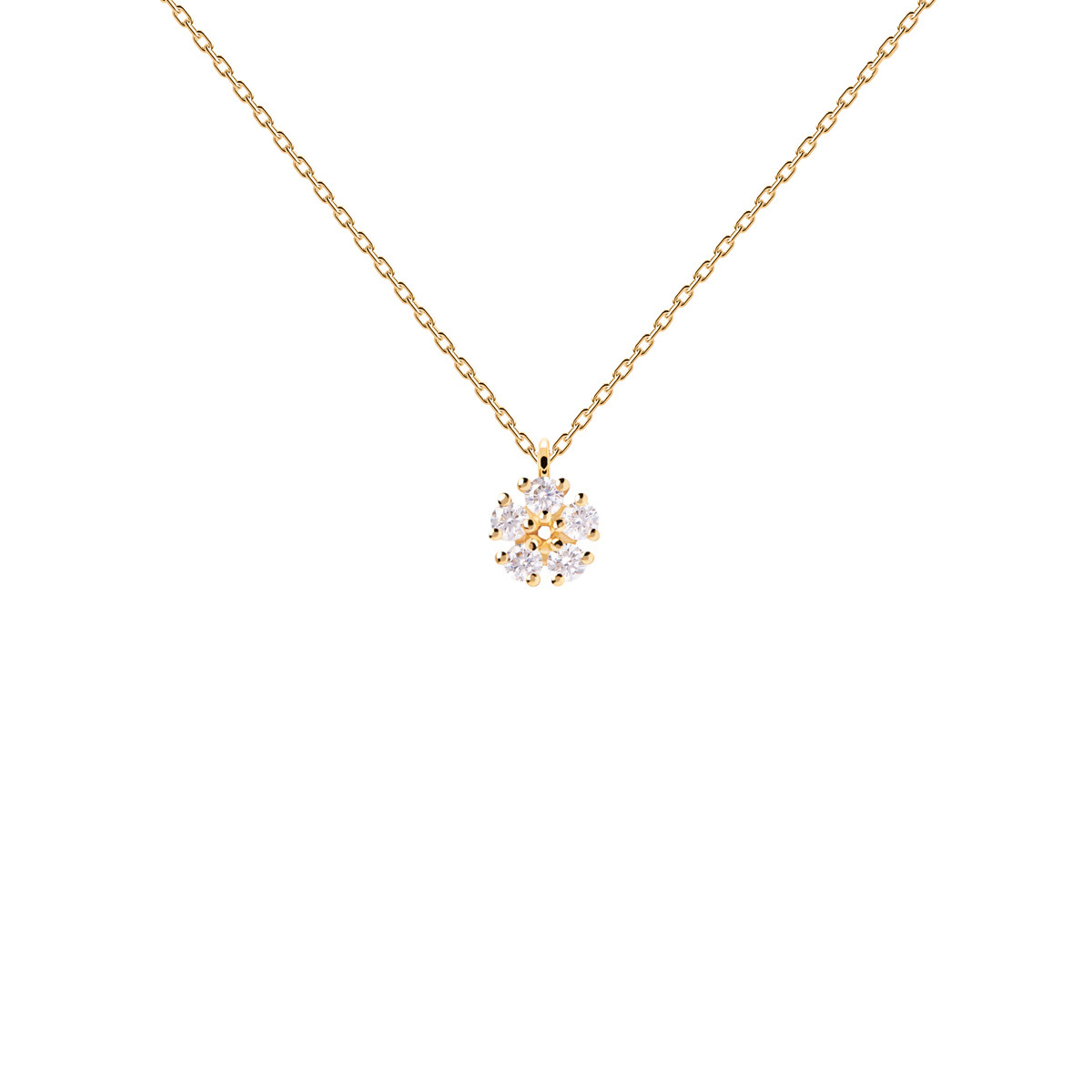 PDPAOLA Collier en argent doré- Daisy - CO01-498-U PDPAOLA Collier en argent plaqué or - Daisy - CO01-498-U