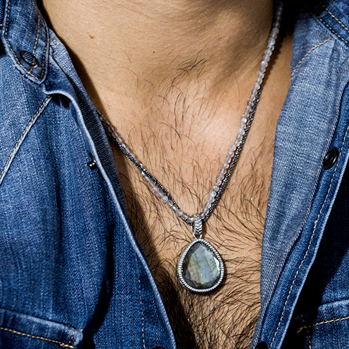 Collier Homme "Holan 2" en Argent 925 Collier Homme Argent 925/1000 "Blazeon" - Long : 49 cm