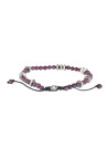 Bracelet Homme "LOHAN" avec perles d'Améthyste et Argent 925