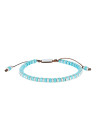 Bracelet Homme perles d'acier et de rocaille turquoise "BLUE DISK STONE"