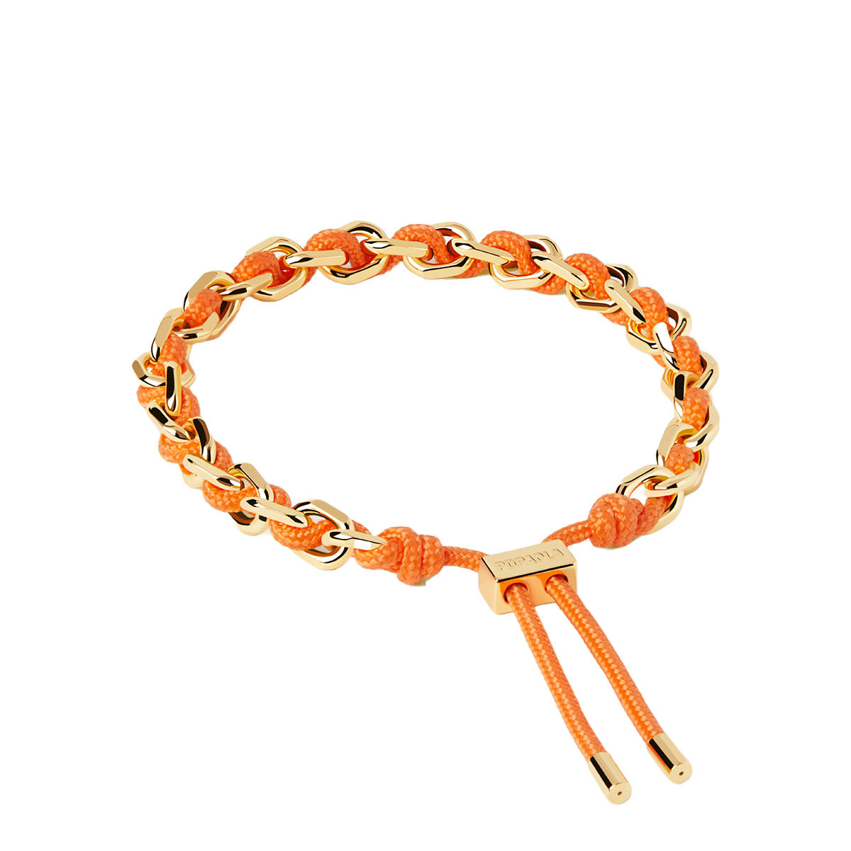 PDPAOLA Bracelet chaîne et corde en argent doré- Tangerine - PU01-686-U PDPAOLA Bracelet chaîne et cordon en argent plaqué or - Tangerine - PU01-686-U