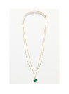 Collier 'Elycia' aventurine verte