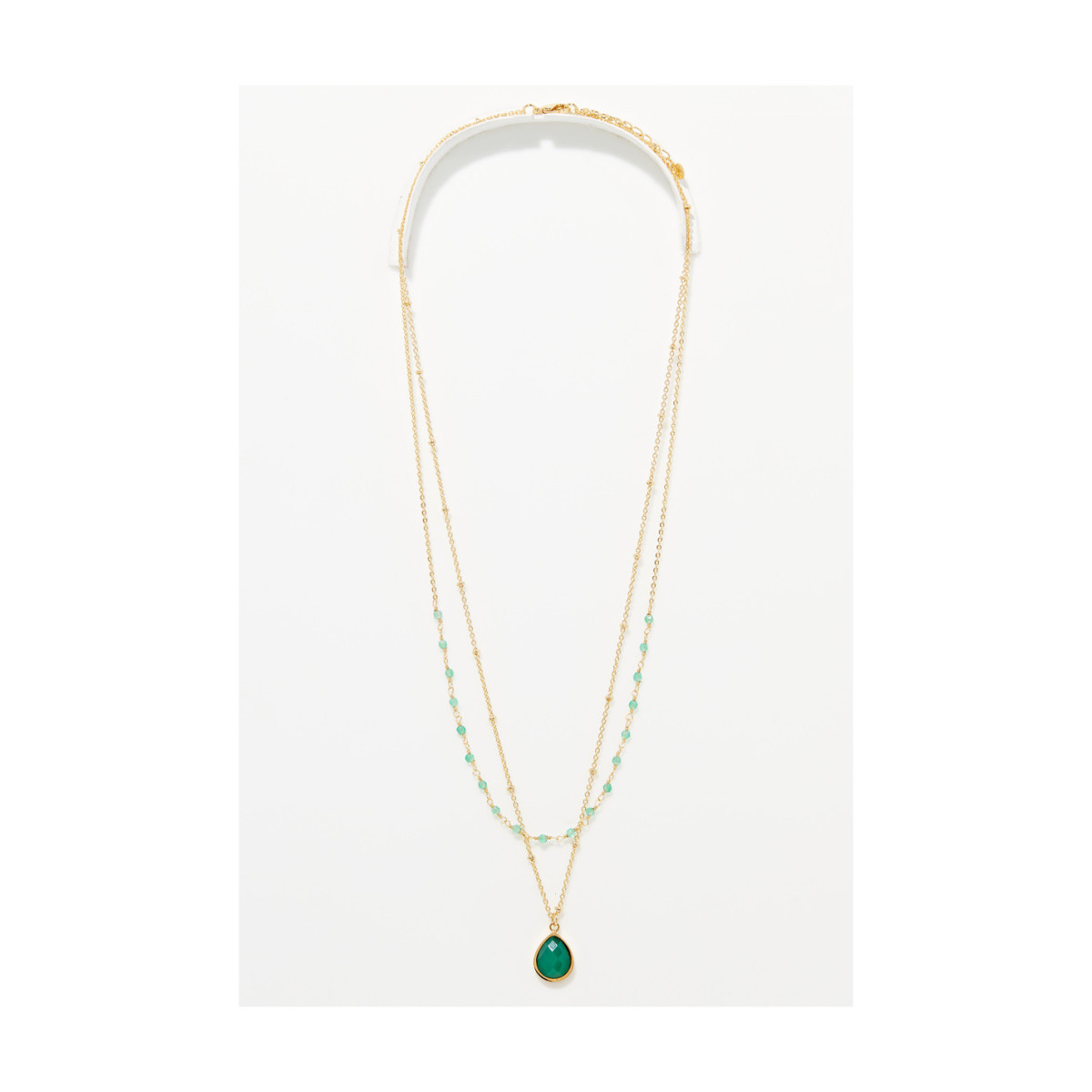 Collier 'Elycia' aventurine verte