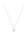Pendentif Or Blanc 375/1000 "Blue Light" Diamant 0,01/2 Topaze 0,95/1