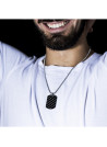 Pendentif Or Blanc 375/1000 "Blue Light" Diamant 0,01/2 Topaze 0,95/1