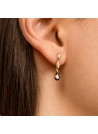 Boucles d'oreilles Or Jaune Diamant et Saphir