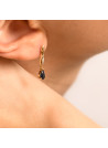 Boucles d'oreilles Or Jaune Diamant et Saphir