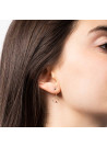 Boucles d'oreilles Or Jaune 375 et Rubis "Cerceaux de rubis "