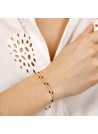 Bracelet "Claudie" Or jaune et émail