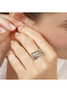 Bague "Méli-mélo scintillant" Or blanc et Diamants