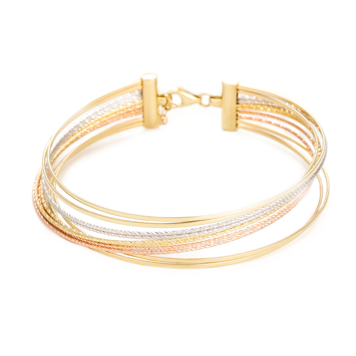 Bracelet " Fabiola" Or Tricolore Bracelet "Stèle" Or tricolore