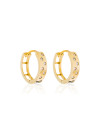 Boucles d'oreilles or jaune et oxydes de zirconium "Lucie"
