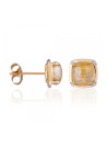 Boucles d'oreilles Or Jaune Diamant et Rutile