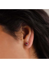 Boucles d'oreilles "Etoile" Or, Rubis et Diamants