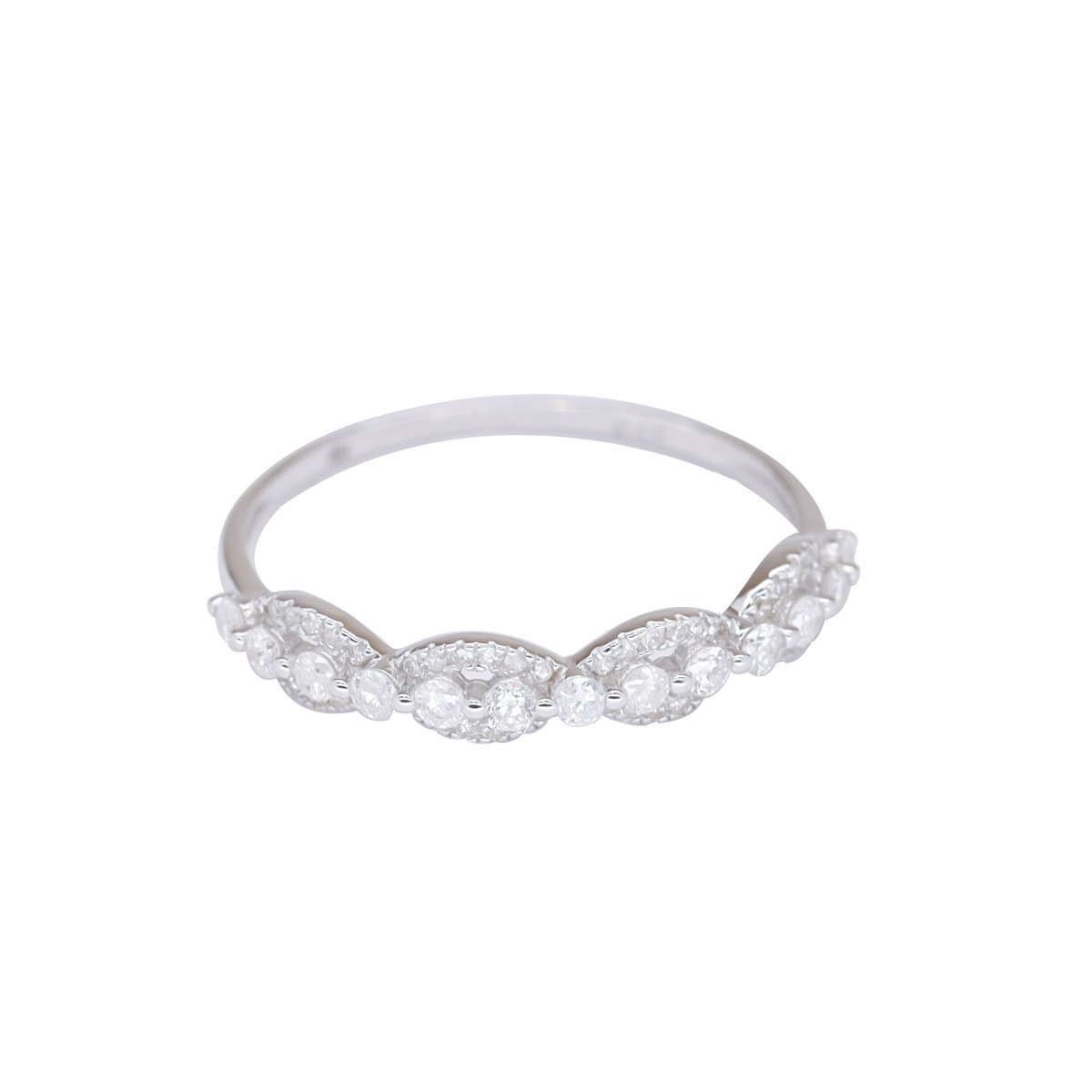 Bague Alliance "Sirabe" Or blanc et Diamants Bague Alliance "Sirabe" Or blanc et Diamants