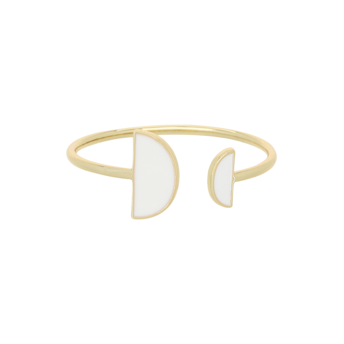 Bracelet émail Blanc ouvert Bracelet émail Blanc ouvert