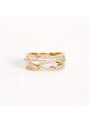 Bague "Entrelacs Eternel" Or jaune et Diamants