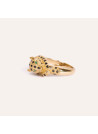 Bague "Panthère Noire" Or, Emeraudes et Diamants