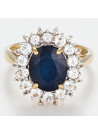 Bague "Soleil Bleu" Or jaune