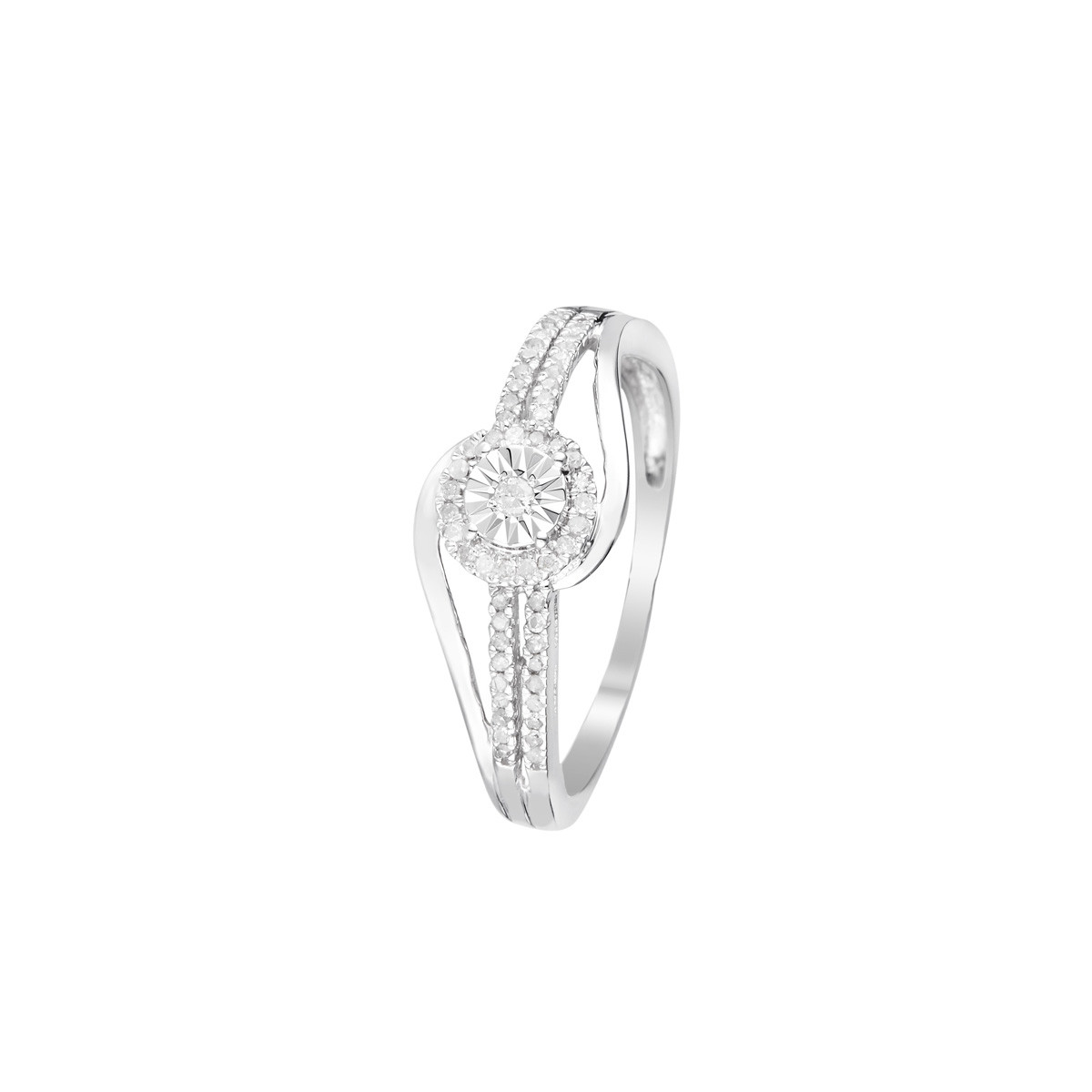 Bague "Elue de ton cœur" Or et Diamants Bague " Léa" Or blanc et Diamant