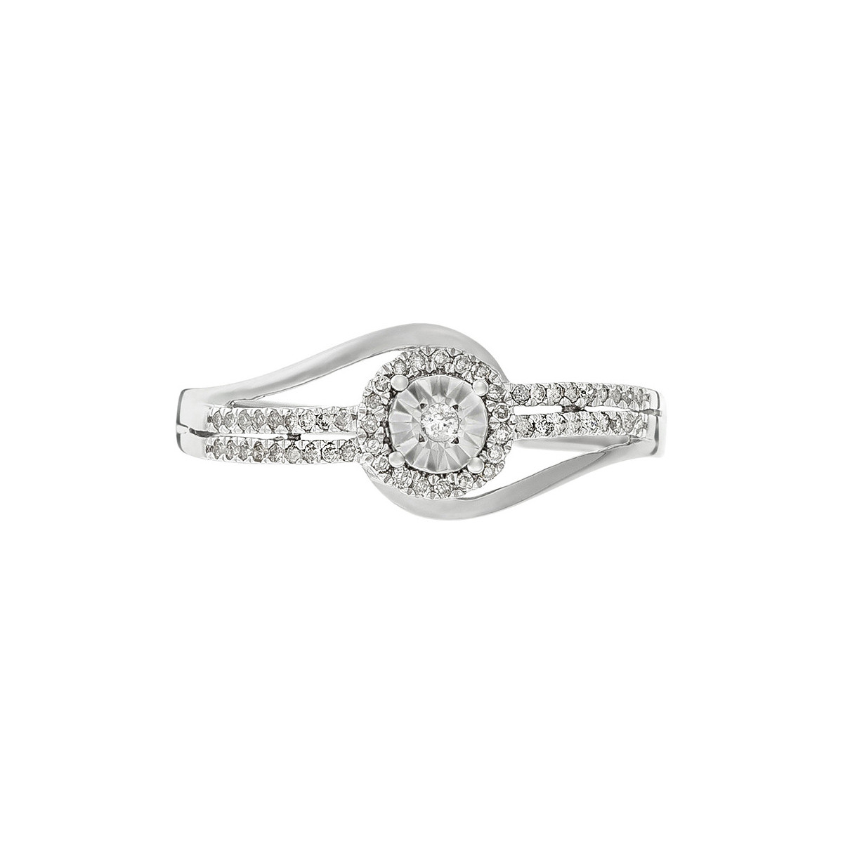 Bague "Elue de ton cœur" Or et Diamants Bague " Léa" Or blanc et Diamant