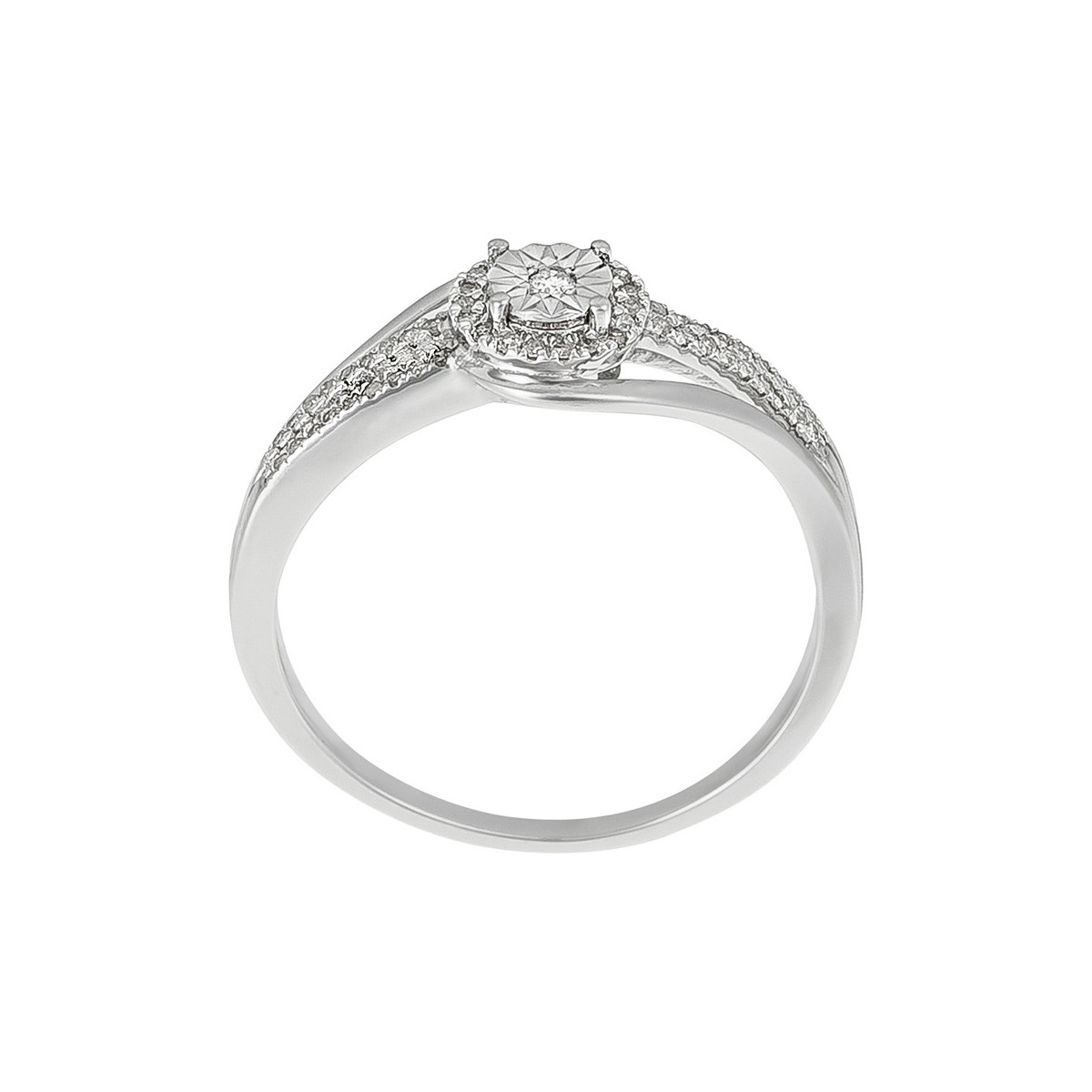 Bague "Elue de ton cœur" Or et Diamants Bague " Léa" Or blanc et Diamant