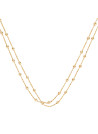 Collier chaine boules double en Or