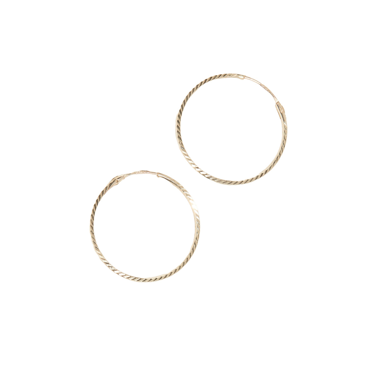 Boucles d'oreilles "Créoles twistées 20 mm" Or Boucles d'oreilles "Galant" Or jaune