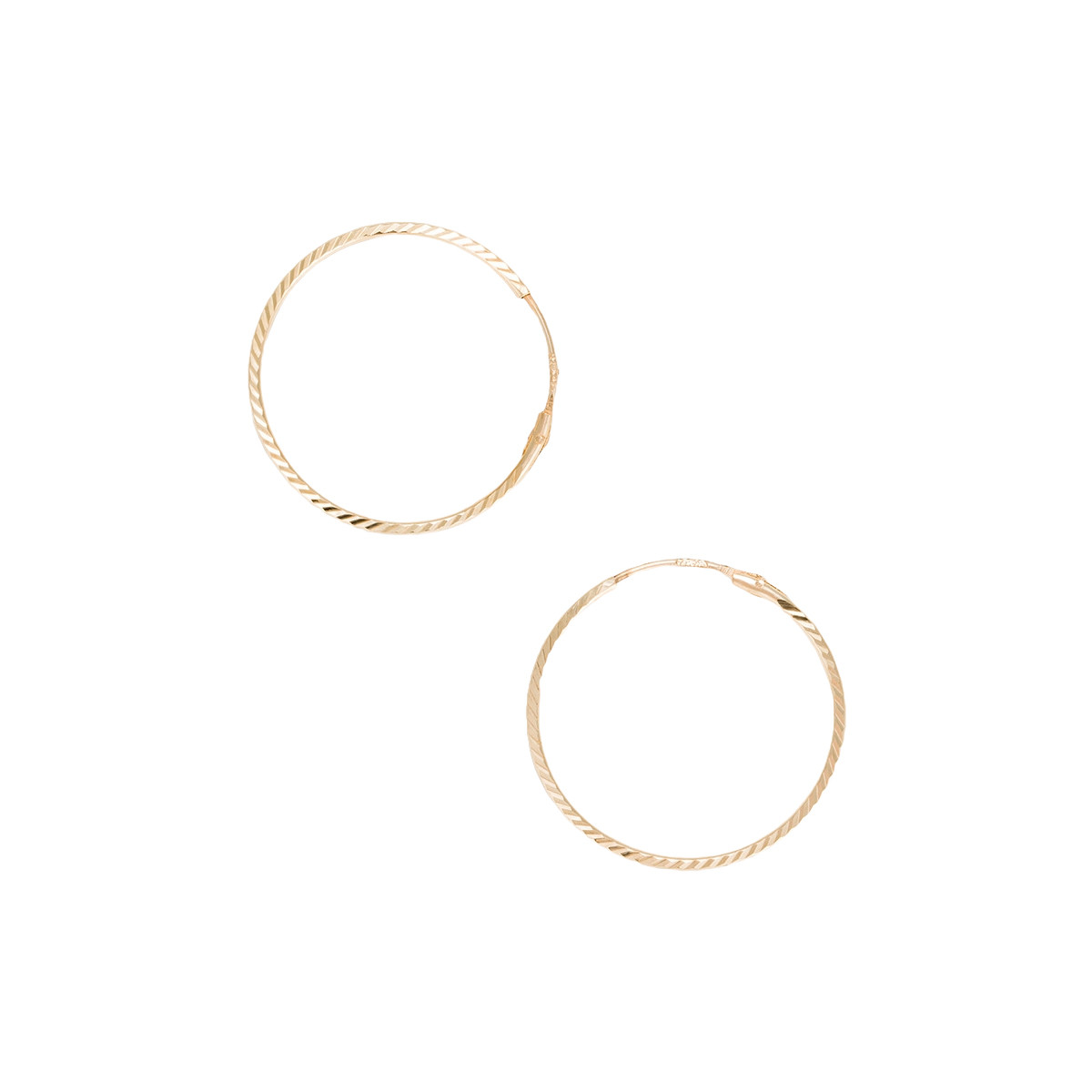 Boucles d'oreilles "Créoles twistées 20 mm" Or Boucles d'oreilles "Galant" Or jaune