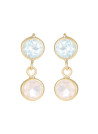 Boucles d'oreilles "Duo Topaze et Quartz Rose" Or
