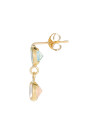 Boucles d'oreilles "Duo Topaze et Quartz Rose" Or