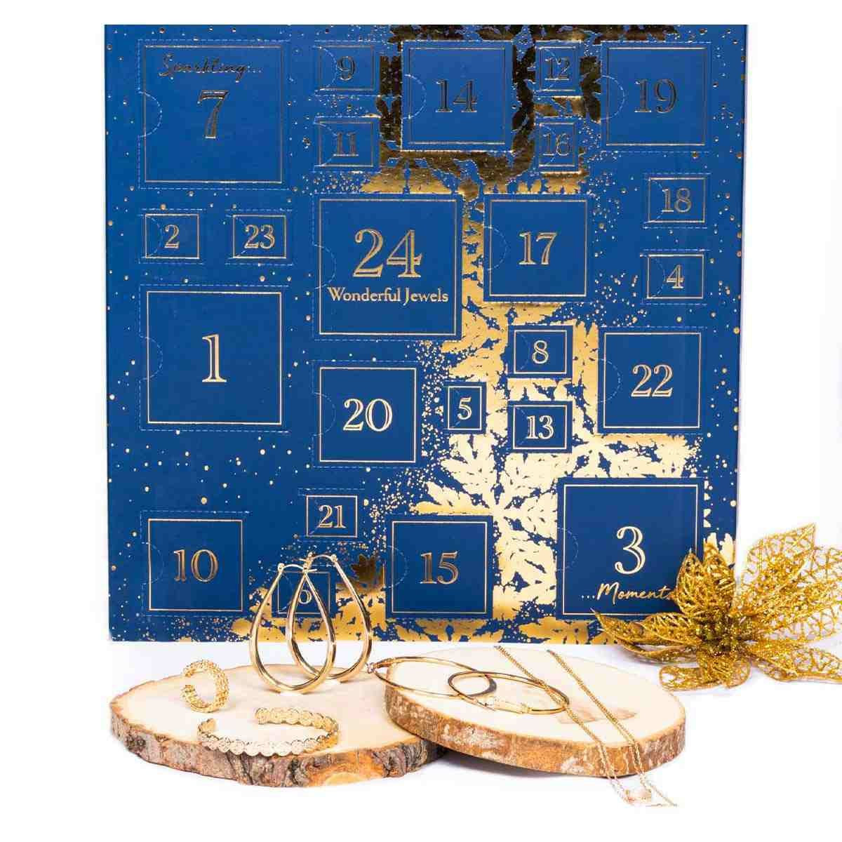 Calendrier de l'Avent 2021 bijoux Bleu - 24 Bijoux 