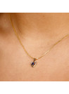 Pendentif Or Jaune Diamant et Saphir