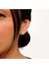 Boucles d'oreilles Or Jaune Diamant et Perle