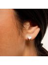 Boucles d'oreilles Or Blanc 375 et Diamants