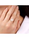Bague "Emotion" Or, Diamants et pierre de lune