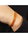 Bracelet jonc "TORONTO" Émail orange finition dorée