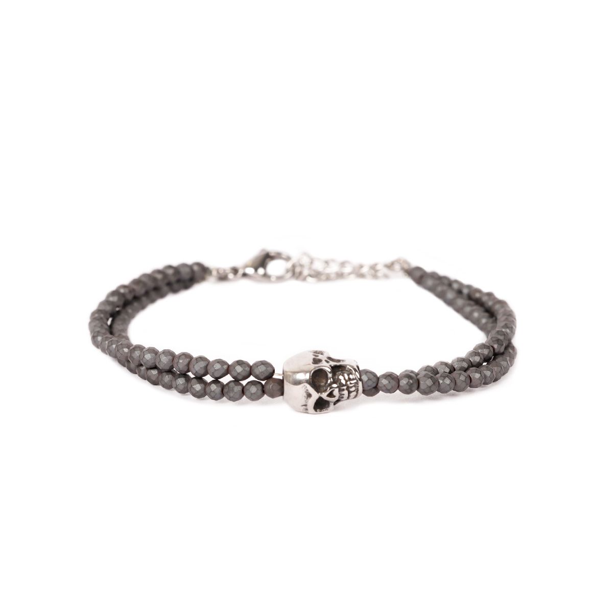 Bracelet Homme ajustable pierres "DARK MOOD"