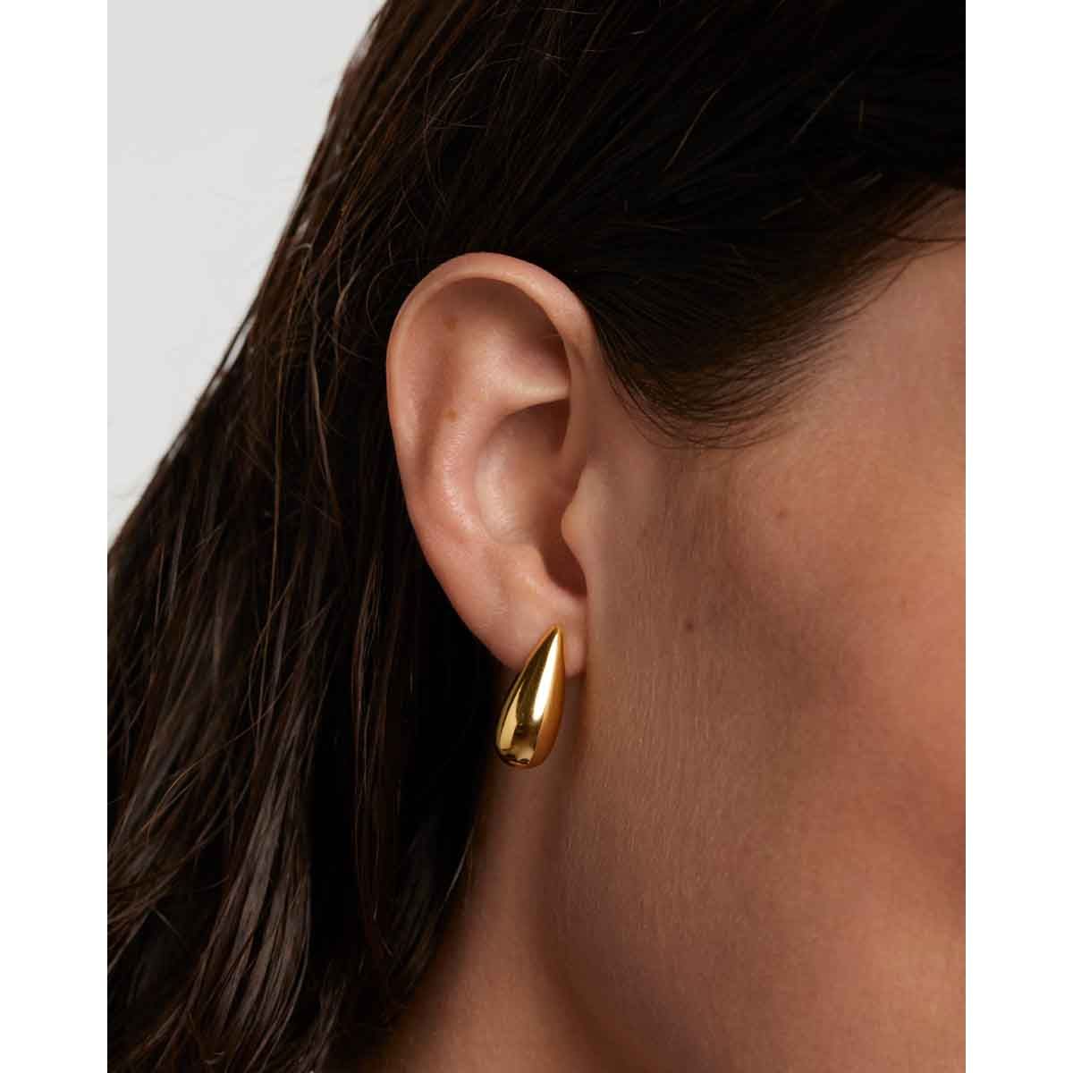 PDPAOLA Boucles d'oreilles en argent plaqué or - Large Sugar - AR01-881