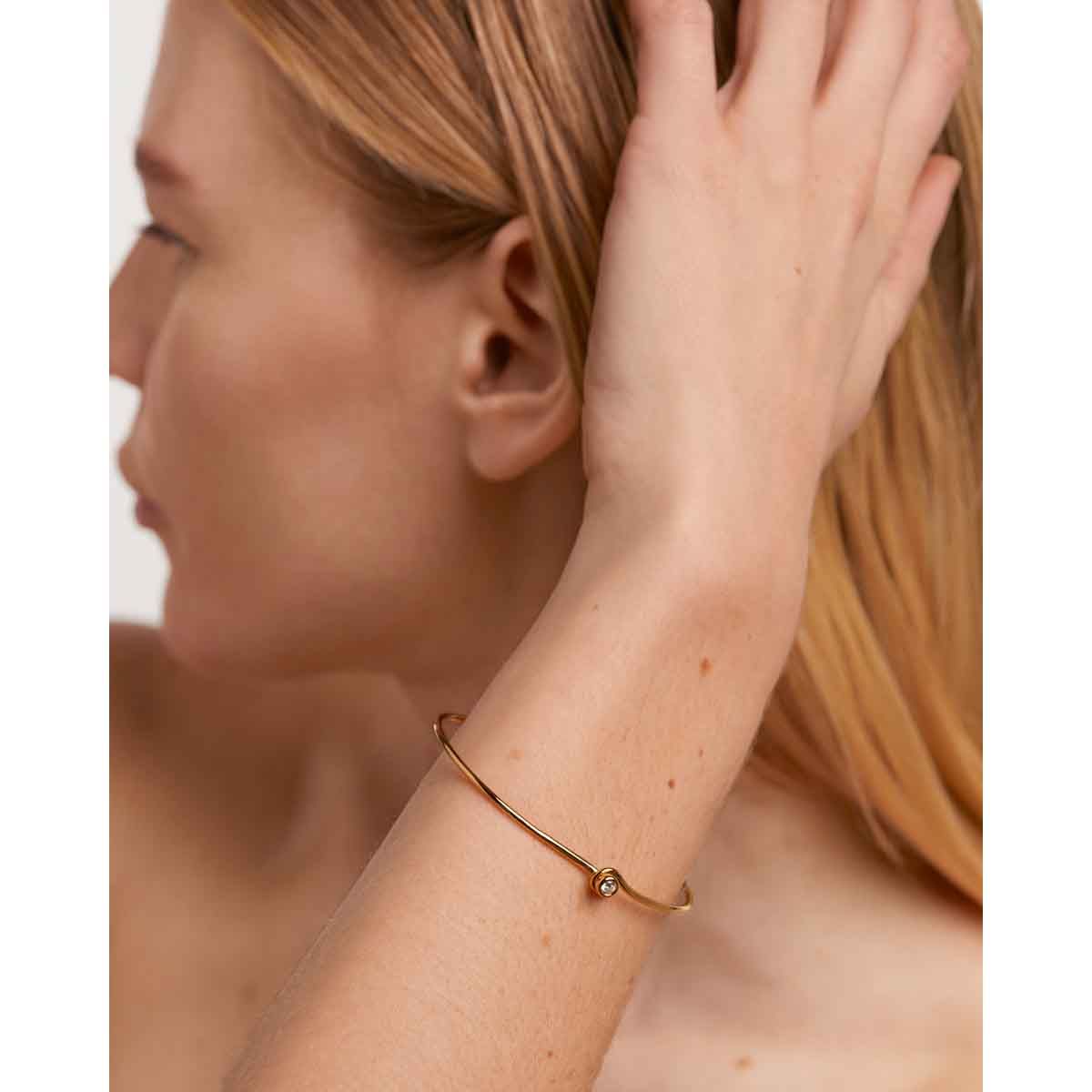 PDPAOLA Bracelet Jonc en argent plaqué or- Siena - PU01-619 PDPAOLA Bracelet Jonc en argent plaqué or - Siena - PU01-619