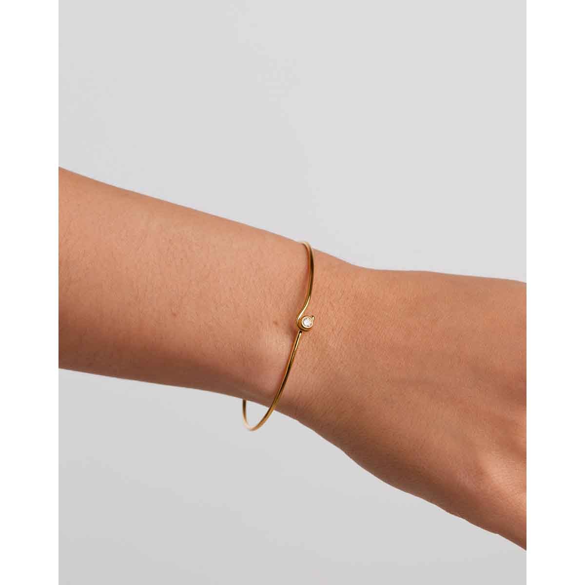 PDPAOLA Bracelet Jonc en argent plaqué or- Siena - PU01-619 PDPAOLA Bracelet Jonc en argent plaqué or - Siena - PU01-619