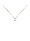 PDPAOLA Collier en argent plaqué or - White Solitary - CO01-060