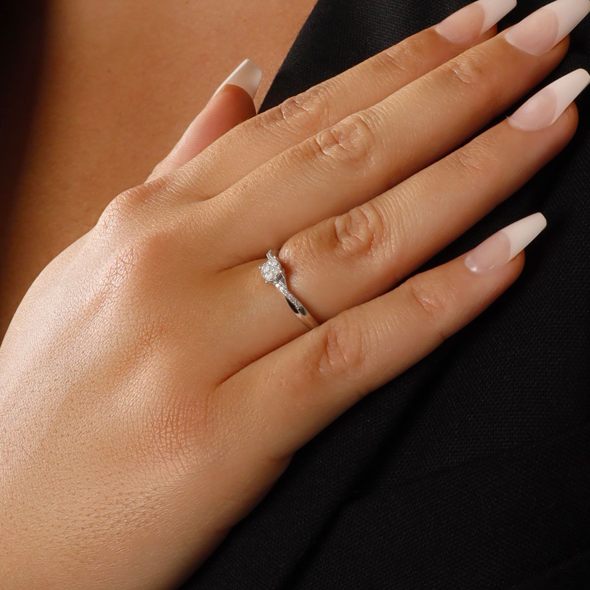 Bague "Margot" Or blanc et Diamant