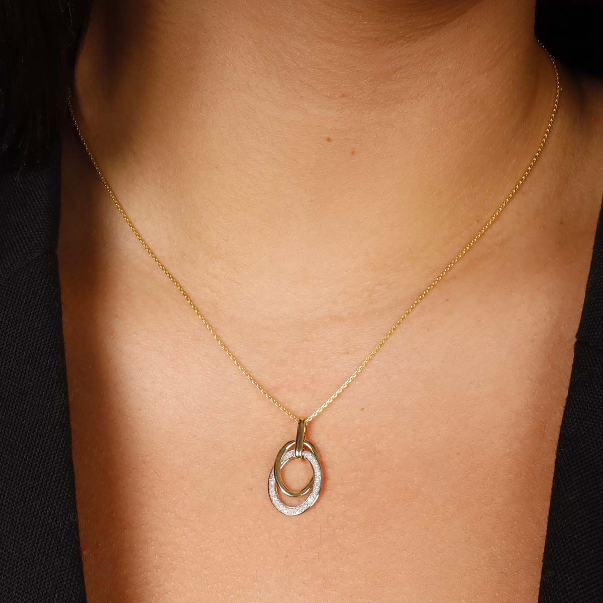 Pendentif "Double Jeu" Or Jaune et Diamants Pendentif "Maxine" Or jaune et Diamant